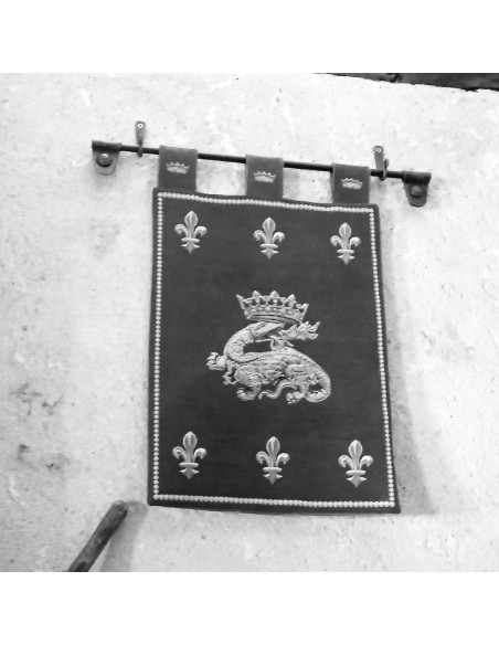 Support mural pour Tapisserie  en fer forgé main ULYSSE déport 2cm