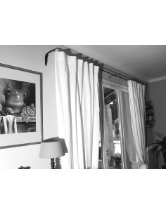 Support mural tringle à rideau COUDEE en fer forgé main 2