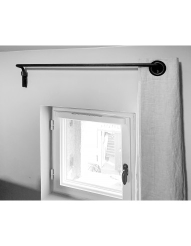 Tringle à Rideau en fer forgé main COUDÉE