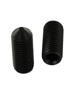 Vis sans tête à 6 pan creux acier brut M4x8mm bout pointeau