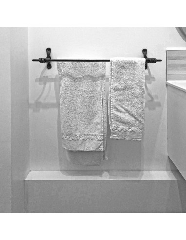 Porte serviette DOUBLE en fer forgé... Porte serviette DOUBLE en fer forgé...