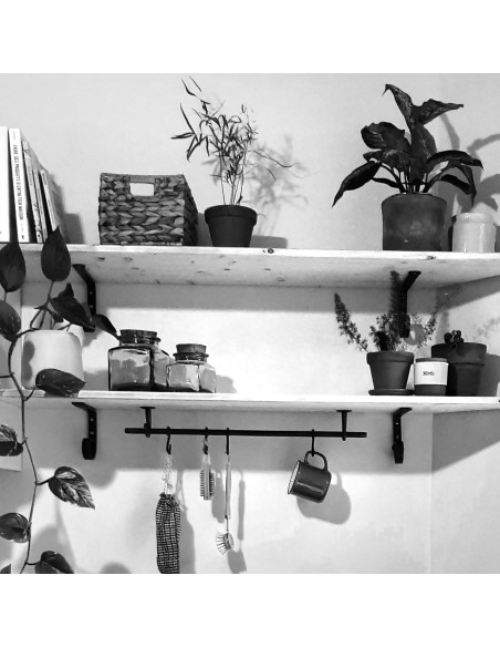 Équerre/Potence murale en fer forgé main