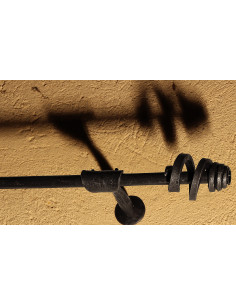 Support/raccord mural de Tringle à Rideau en fer forgé main 2