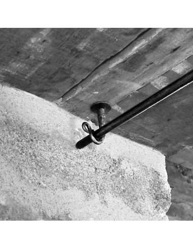 Support plafond de Tringle à Rideau en fer forgé main