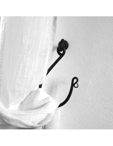 Embrasse rideau articulée en fer forgé main