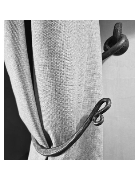 Embrasse rideau articulée en fer forgé main