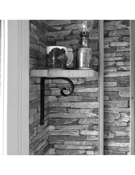 Équerre/Potence murale en fer forgé main