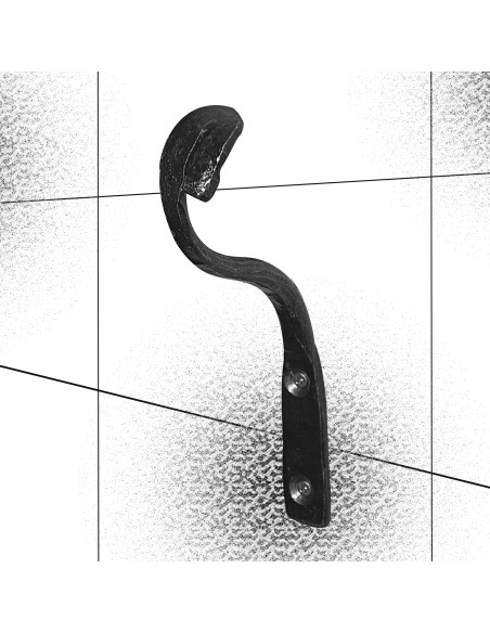 Porte manteau mural en fer forgé main MUSTANG