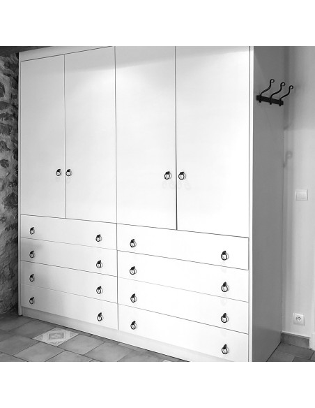 Poignée de meuble en fer forgé main