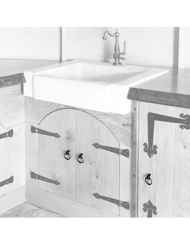 Poignée de meuble en fer forgé main