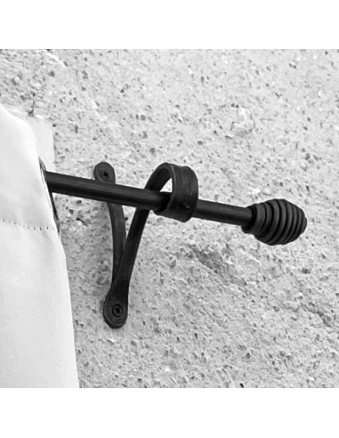 Embout tringle à rideau en fer forgé CHARM