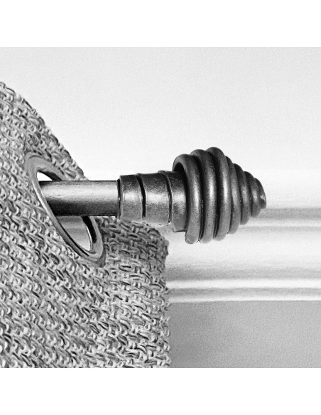 Embout tringle à rideau en fer forgé CHARM