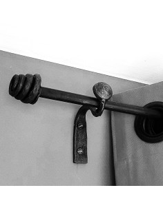 Embout Tringle à Rideau en fer forgé main 2