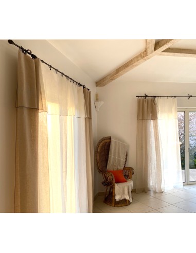 Support mural de Tringle à Rideau en fer forgé main  AUBADE