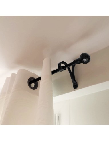 Support mural de Tringle à Rideau en fer forgé main  AUBADE