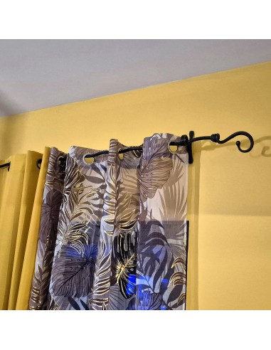 Support mural de Tringle à Rideau en fer forgé main  AUBADE