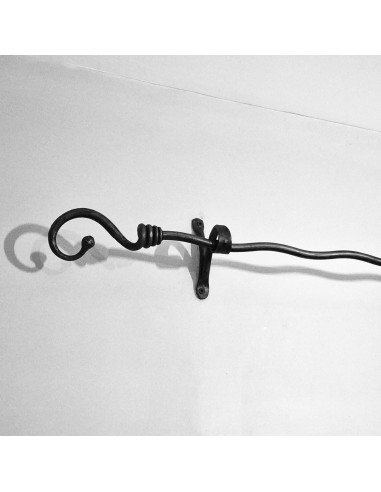 Support mural de Tringle à Rideau en fer forgé main  AUBADE