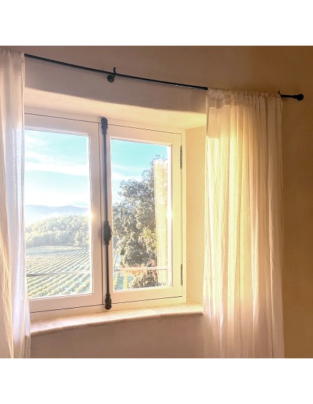 Support mural de Tringle à Rideau en fer forgé main