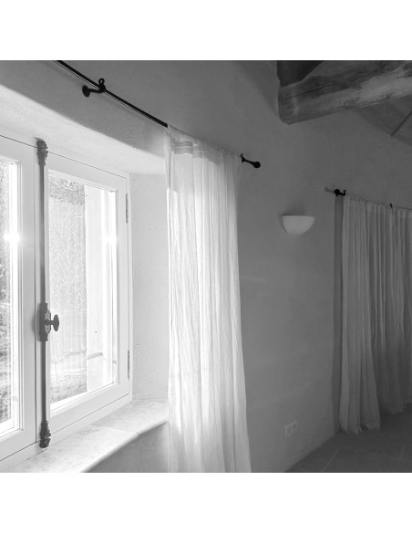 Support mural de Tringle à Rideau en fer forgé main