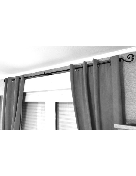 Support mural de Tringle à Rideau en fer forgé main