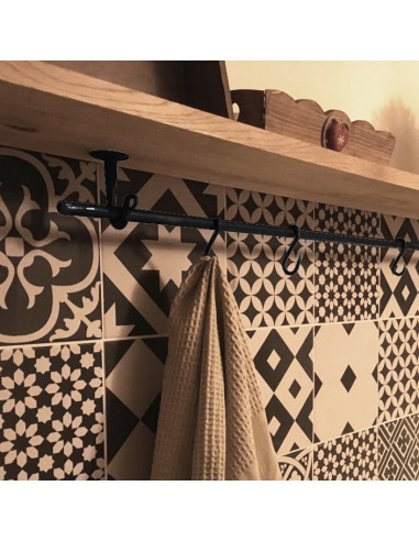 Support plafond de Tringle à Rideau en fer forgé main