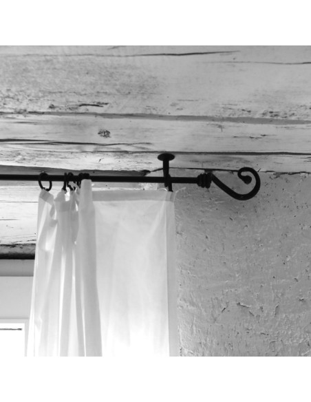 Support plafond de Tringle à Rideau en fer forgé main