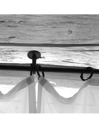 Support plafond de Tringle à Rideau en fer forgé main