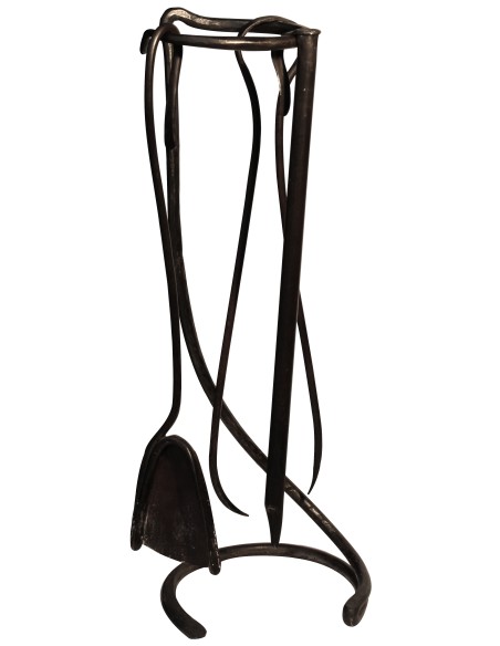 Set serviteur cheminée en fer forgé main DONJON