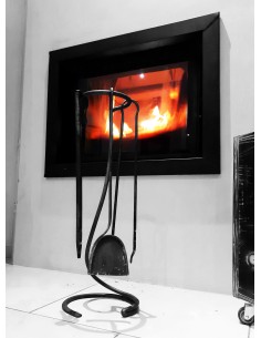 Bouffadou de cheminée en fer forgé main DONJON 2