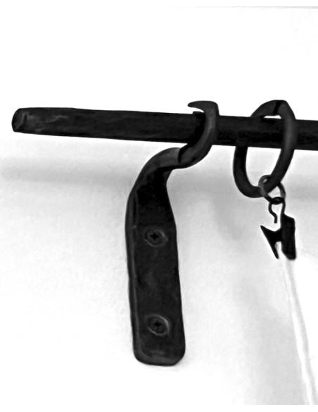 Anneau rideau en fer forgé main BASIK 40mm