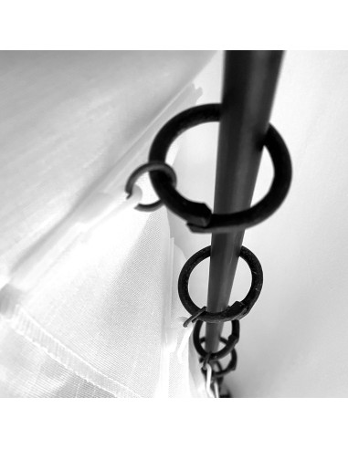 Anneau rideau en fer forgé main BASIK...