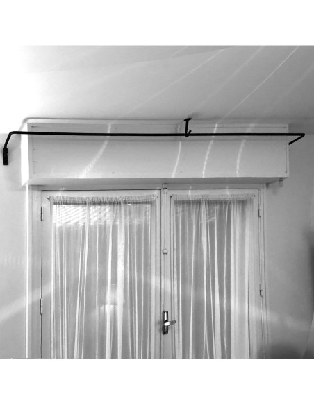 Tringle à Rideau COUDÉE jusqu'à 267cm en fer forgé main