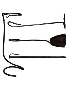 Set serviteur cheminée en fer forgé main DONJON 2