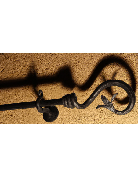 Support mural de Tringle à Rideau en fer forgé main