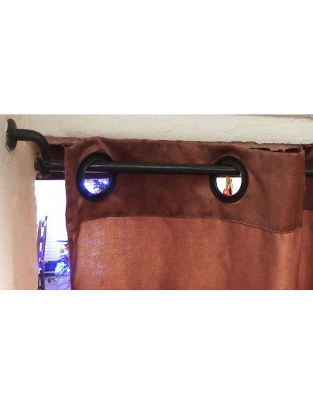 Support mural NAISSANCE tringle à rideau en fer forgé main