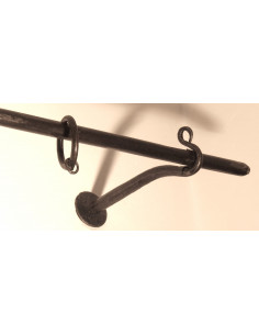 Anneau rideau en fer forgé main 2