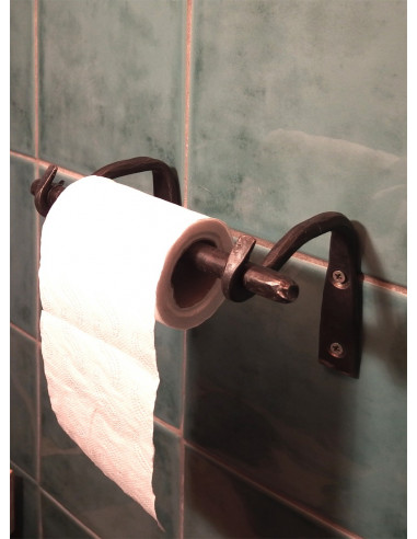 Dérouleur papier toilette en fer forgé main RELAX