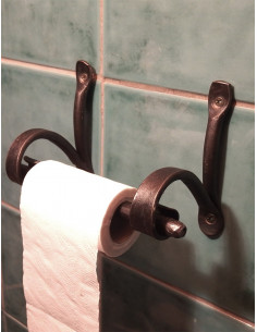 EVEIL Support papier toilette en fer forgé main