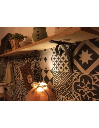 Équerre/Potence murale en fer forgé main