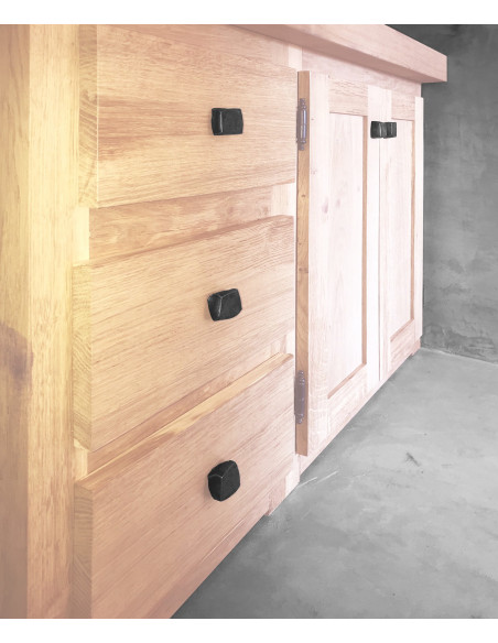 Poignée de meuble en fer forgé main Poignée de meuble en fer forgé main