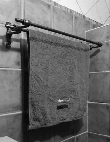Porte serviette double en fer forgé main HORIZON