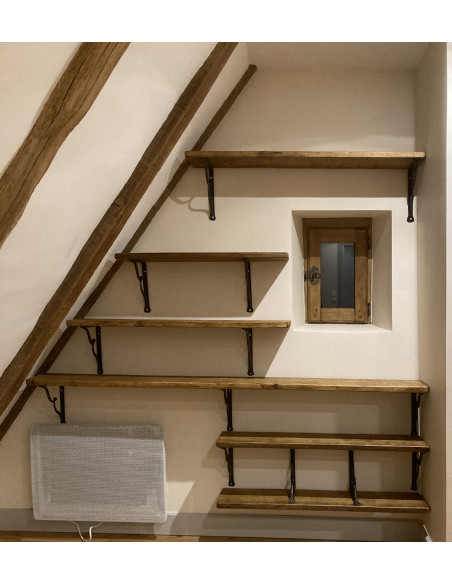 Équerre/Potence murale en fer forgé main