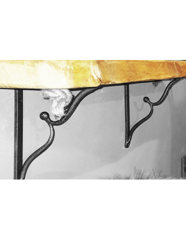 Équerre/Potence murale en fer forgé main