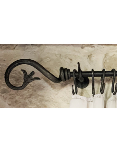 Embout Tringle à Rideau en fer forgé main Embout Tringle à Rideau en fer forgé main