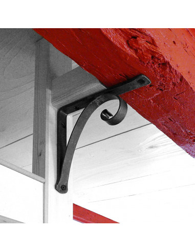 Équerre/Potence murale en fer forgé main