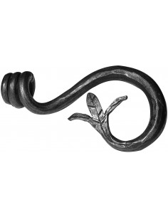 Embout Tringle à Rideau en fer forgé main