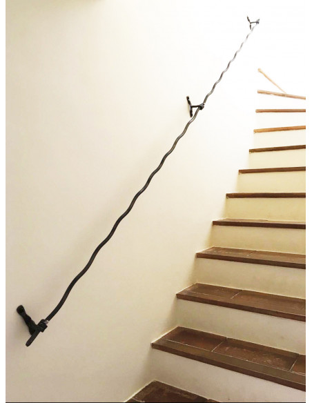 Tringle à Rideau ONDULÉE 300cm en fer forgé main