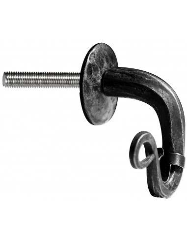 Support mural NAISSANCE tringle à rideau en fer forgé main