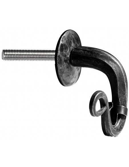 Support mural NAISSANCE tringle à rideau en fer forgé main