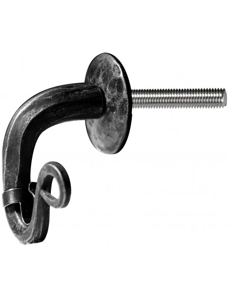 Support mural NAISSANCE tringle à rideau en fer forgé main